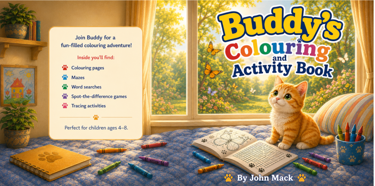Buddy’s Colouring and Activity Book book cover